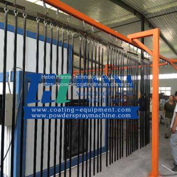 Compact Powder Coating Line with Powder Spraying Pistols