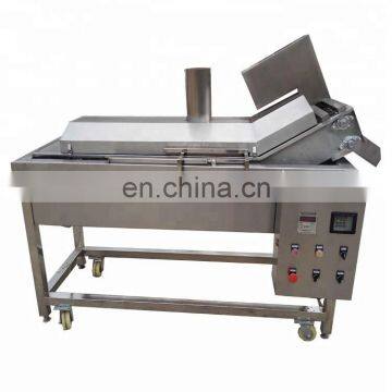 full stainless steel Automatic Snacks Food Frying  Conveyor Belt Deep Fryer machine