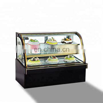 Marble Base Or Stainless Steel Base Glasses Display Showcase For Cake