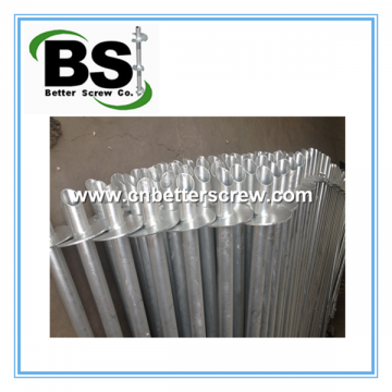 Galvanized steel round shaft helical pile