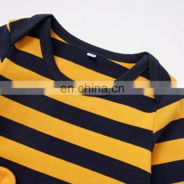 Yellow and Black Plaid Pattern Full Sleeve Cute Animal Pattern Jumpsuit Baby Boy Daily Wear Romper Wholesale photo-3