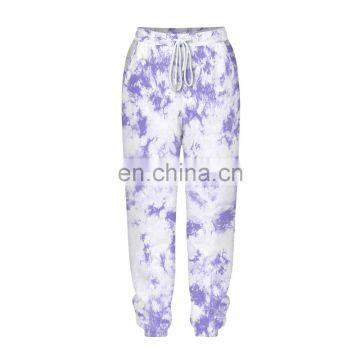 Women Custom Printing Logo Tie Dye 2 Pieces Jogger Sweat Pants Crewneck Sweatshirt Set photo-6