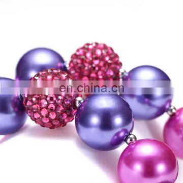 DIY Purple Girl Boutique Necklace Baby Girl Chunky Bubble Beads Necklace Jewelry Birthday Gift photo-4