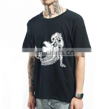 Cotton custom printed hip hop t shirt men