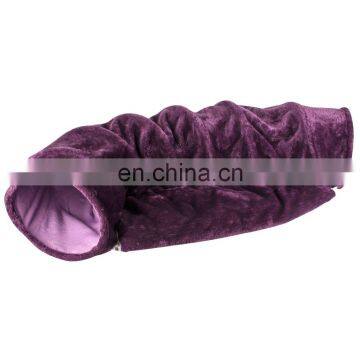 luxury purple foldable pet toy cat tunnel