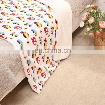 Custom Cartoon Design Soft Minky Sherpa Throw Bed Sofa Blanket photo-2
