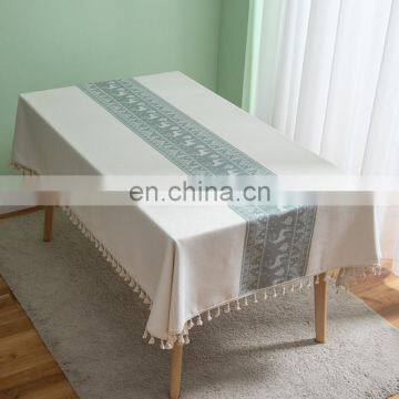 New Design Linen Tablecloth Embroidery Animal Geometric Pattern Tablecloth Party Tablecloth photo-6