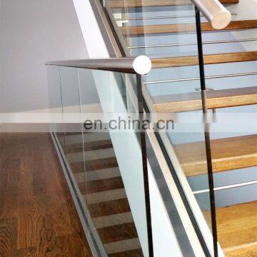 Modern Glass Floating Stairs Tempered Laminated Glass for Stairs