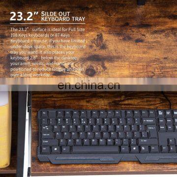 Computer Desk With Storage Shelves Study Table photo-3