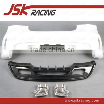 GLASS FIBER REAR BUMPER+REZ STYLE CARBON FIBER REAR DIFFUSER FOR MERCEDES BENZ A-CLASS W176 A45 AMG(JSK061007)