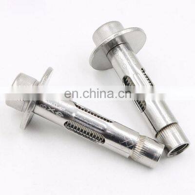 Fastener hardware sleeve anchor bolt type hex head sleeve anchor with hex nut and washer stainless