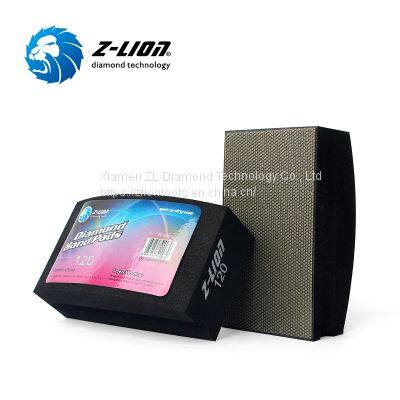 Z-LION Patented Arc Shape Diamond Electroplated Hand Pads for Glass Car Mirrors Grinding ZL-37CA photo-3