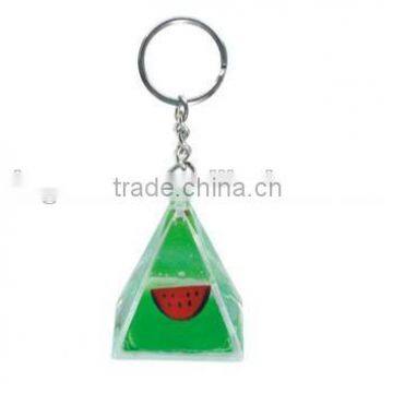 Promotional Custom Shaped with 3D Fruit Inside Acrylic Keychain, Wholesale Plastic Keyring