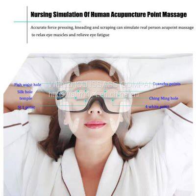 Wireless Air Pressure Vibration Digital Eye Massager Vibration Magnetic Acupuncture Therapy Relief Heat Compress Eye Mask photo-2