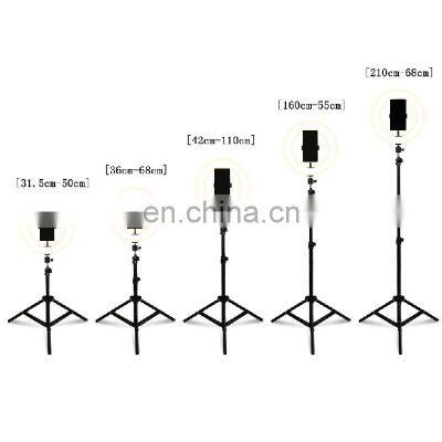 New LED Selfie Ring Light With 1.6 Meter Cell Phone Holder Tripod Stand for Live Stream Makeup photo-3
