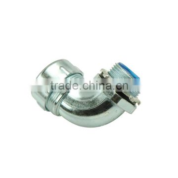 Angle 3/8"-4" connector for pipe fitting