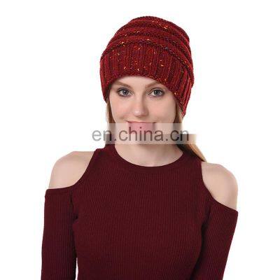 100% Acrylic Winter Knitted Beanies Hats Women Thick Warm Beanie Skullies Hat Men's Knitted Wool Hat photo-5