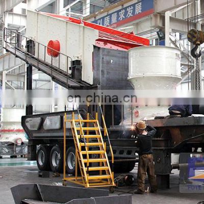 China professional manufacturer river stone quarry making mobile crushing plant portable rock crushing station for sale