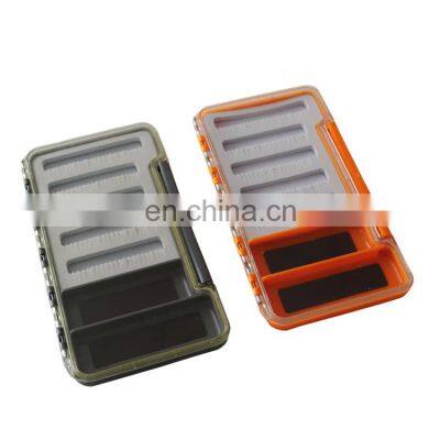 Fast delivery Portable  super slim plastic fly fishing box with  magnet   waterproof tackle fihsing hook  box