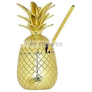 gold plated pineapple copper mug