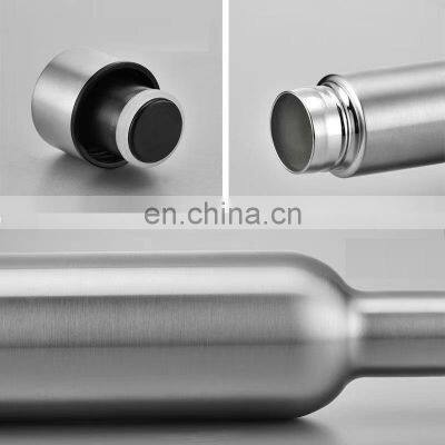 New Wine Shape 750ml Manufacture Bottle Logo Stainless Steel Insulated Vacuum Flask photo-4