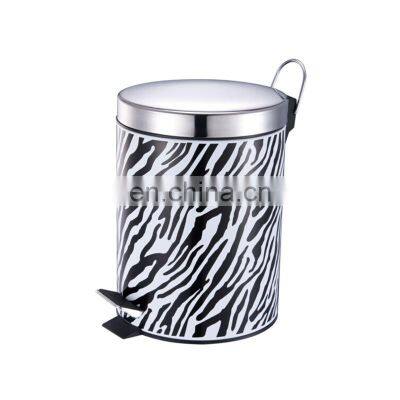 Kitchen trash can special Pattern bathroom indoor trash can stainless steel kitchen pedal bin