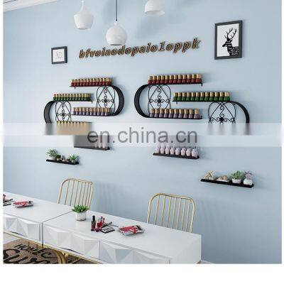 Nail Art Shelf Wall-mounted Nail Polish Glue Rack U-shaped Wrought Iron Nail Polish Rack photo-3