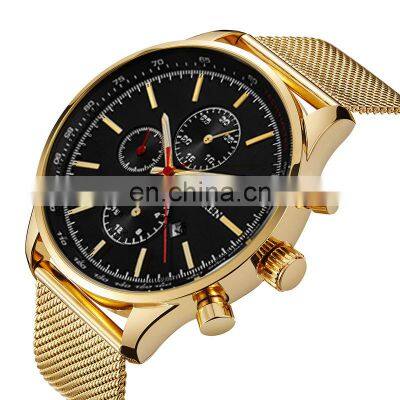 Stainless Steel Analog Quartz Classic Waterproof Luxury Relogio 8227 Watch Curren Men