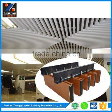 Types of U Slat Suspended Aluminum Strip False Ceiling Design