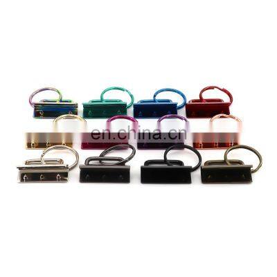 Wholesale Bulk Colorful Nickle Plated Metal Key Ring Tail Clip Fob Hardware Hanger Rings With Keyring Buckle photo-5