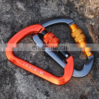 JRSGS Whosale High Strength Aluminum Snap Hook Safety Climbing Locking Carabiner Clip For Outdoor Customized Logo/Color S7112B