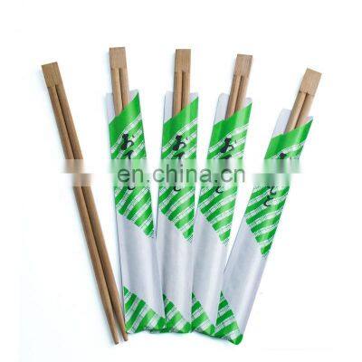 Disposable Carbonized Twins Bamboo 23CM Chopsticks With Customized Open Paper Sleeve
