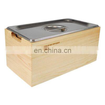 Wood Compost Bin Kitchen With Stainless Steel Counter Compost Bin Countertop Compost Bin With Lid and Bamboo Box photo-5