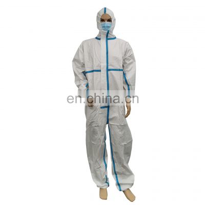 60gsm disposable microporous sf coverall with sealed tape