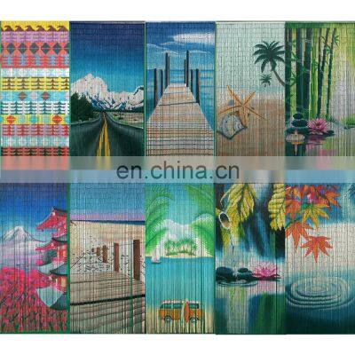 Hot deals Bamboo Beaded Door Curtain Rustic beaded painted door curtain Wholesale in Bulk