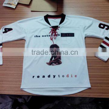 Street Wear Fashion ice hockey jersey with number and names/ sublimation hockey jersey