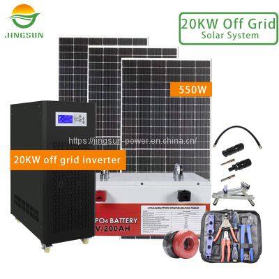 20KW Off Grid Solar System 550W panels