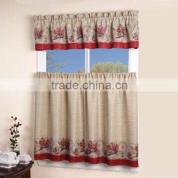 2 TIERS AND 1 VALANCE 3PIECE SET KITCHEN CURTAIN photo-3