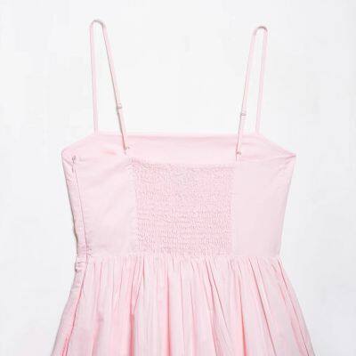 2025 New European and American Fashion Flower Printed Poplin Dress photo-3