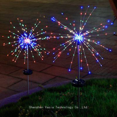3D Solar LED Colorful Firework Light - Outdoor Garden Landscape Holiday Party Wedding Decorations