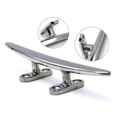 316 Stainless Steel Boat Dock Cleat Marine Flat Top Cleat Low Silhouette Trimline Cleat photo-2
