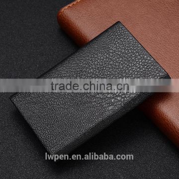 Magnetic leather card name holder