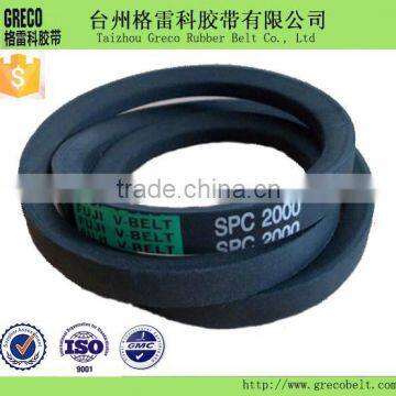 Wrapped industrial rubber v-belts with dion fibre