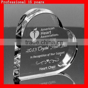 Fashion crystal gift Crystal Heart paperweight