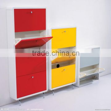 2016 modern wooden shoe cabinet with 3 drawer