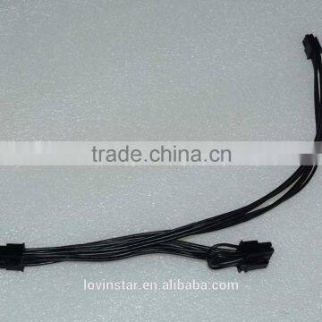 Laptop Accessories Mini usb 6pin to 6pin&8pin(6+2) PCI-e Dual Power Cable for Apple Mac Pro Video Card