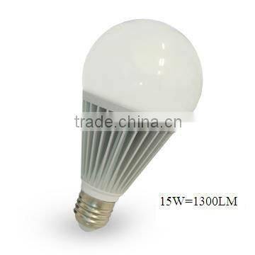 15W LED bulb 1300lm CRI=80Ra