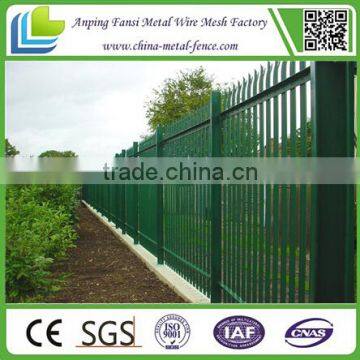 3000mm 'D' or 'W' profile high-security Steel Palisade Fencing With Concrete Sill