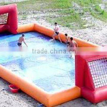 Outdoor inflatable water football playground / inflatable soap soccer field