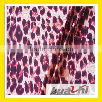 polyester leopard printed ponte roma fabric